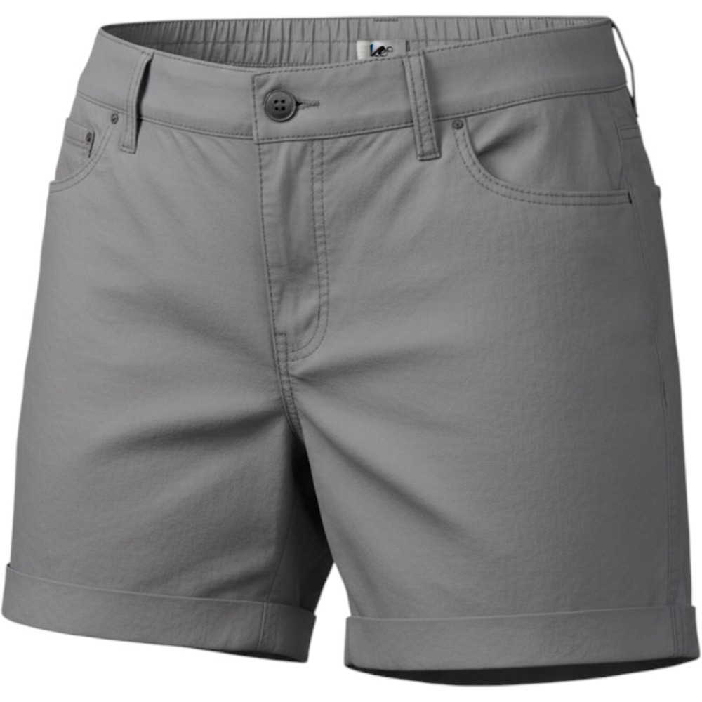 Lee Womens Regular Fit Bermuda Mid Rise Gray Shorts Size 18M 1CWUB01